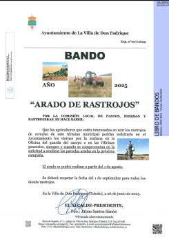 Normas para el arado de rastrojos durante este verano del 2025