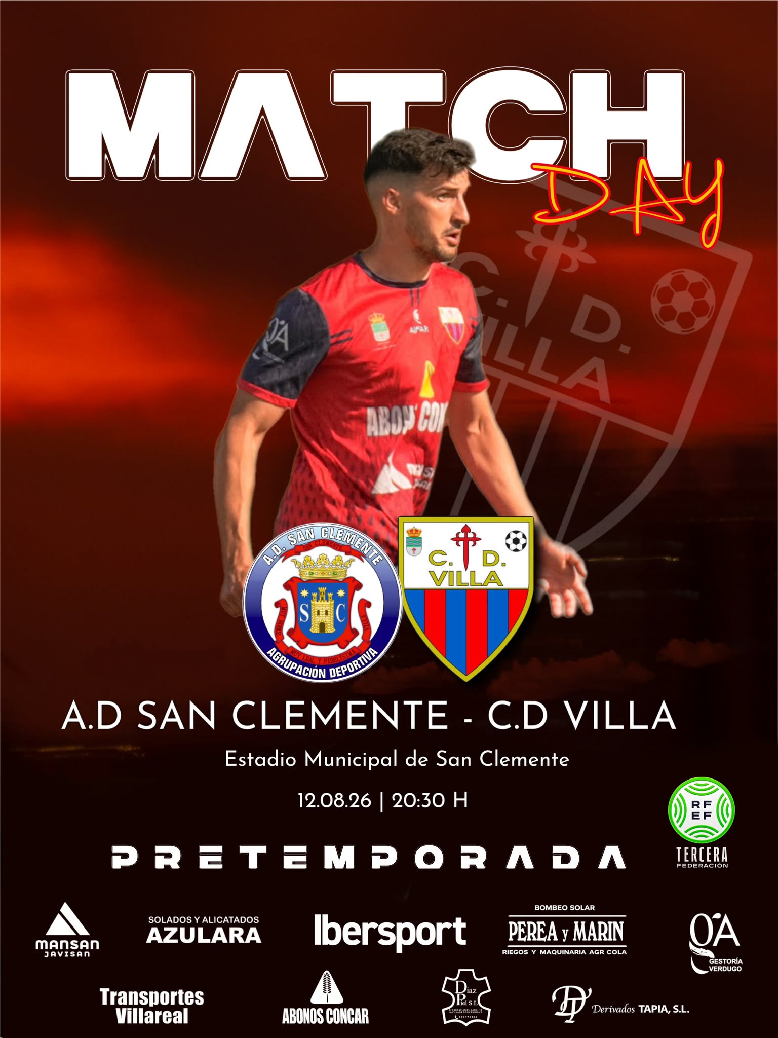 Segundo ensayo del CD Villa antes de arrancar la Tercera Nacional ADSanClemente CDVilla
