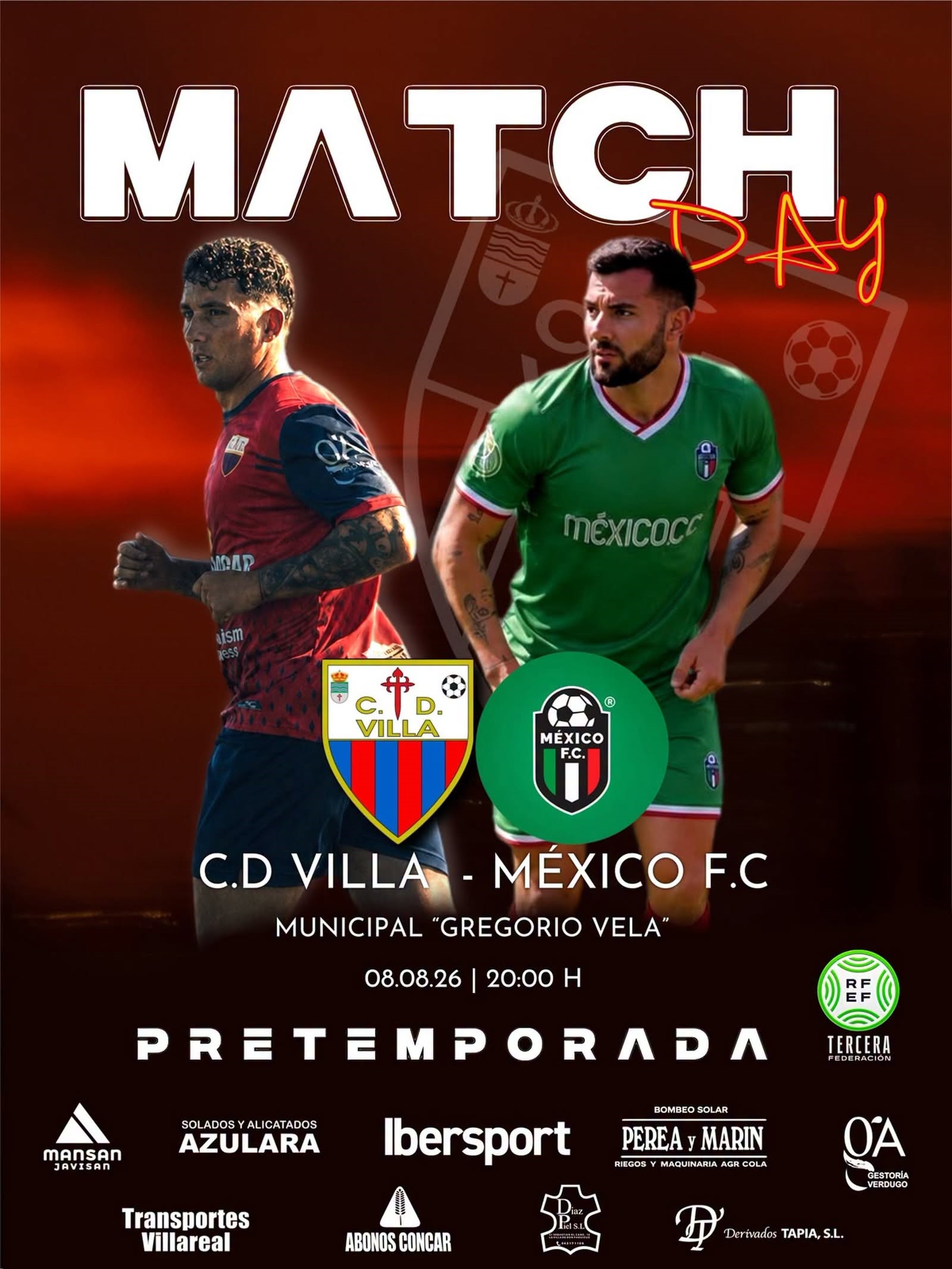 PrimerPartidoPretemporadaCDVilla MexicoCF 8agosto2026
